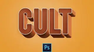 How to make a CLASSIC TEXT EFFECT AND 3D with Adobe Photoshop