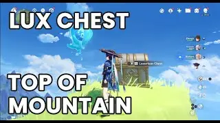 Genshin Impact Lux Chest and Hydroculus on top of mountain North of New Fontaine Research Institute