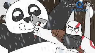 Giant bear boss fight - God of war Ragnarok x Kungfu panda animation