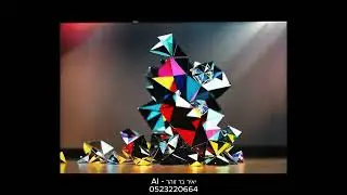 יהלום צבעוני מוקף בחפצים צבעוניים אחרים,