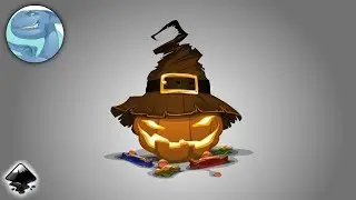 Pumpkin character. Speed vector art with Inkscape.