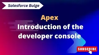 what is developer console in salesforce. How to use developer console.