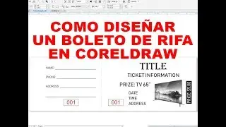 Como Diseñar un Boleto de Rifa CorelDRAW 2019