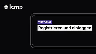 Registrieren und einloggen - lcmd