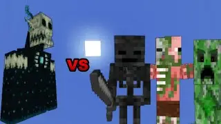 Tryden vs All Titan Mobs  in Minecraft - Minecraft mob battle