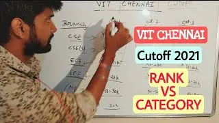 Vit chennai branch wise cutoff|| vit chennai branch vs rank vs category cutoff 2021|| Must watch 💥