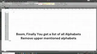 Add A to Z Alphabets in Excel Sheets.