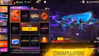 Draco Ak Return Spin Free Fire | Blue Flame Draco Ak Return | New Faded Wheel | Free Fire New Event