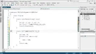 How to pass Multiple Arguments in a Method in C#