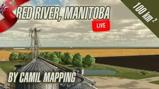 🔴 Red River Manitoba from Camil Mapping a Huge New 10km Canadian Map - FS22