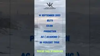 14 Sep 2023 IELTS Exam prediction 