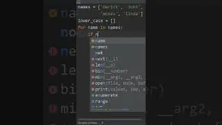 Return only names in lowercase filter-function+for-loop 