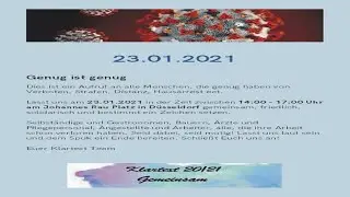 23.1.2021 Düsseldorf - Genug ist genug