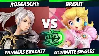 Attack on Alex 39 - RoseAsche (Robin) Vs. BREXIT (Peach, Duck Hunt) Smash Ultimate - SSBU