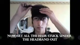 how to do Visual Kei Anime Head Band/Scarf Hair Style Tutorial