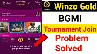 winzo gold bgmi tournament join kaise kare || winzo gold bgmi tournament problem solution