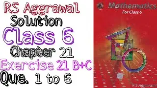 Rs Aggarwal Class 6 Exercise 21B,21C Question number 1 to 6 | Concept of Perimeter and Area | MD Sir