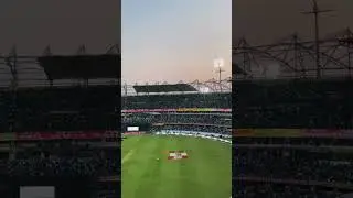 Cricket in Indore + Crowds cheering to Vande Mataram 🧡🙌🏼#INDvNZ #rohitsharma30thhundread #ytshorts
