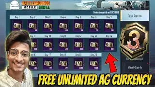 😍FREE 20000 AG CURRENCY IN BGMI & PUBG MOBILE - UNLIMITED FREE AG CURRENCY