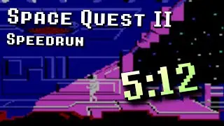 Space Quest 2 speedrun 5:12 - With keyboard cam!