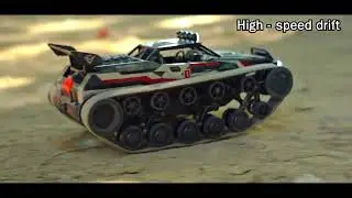 1:12 2.4G RC high speed metal tank with smoking function