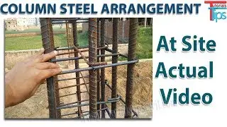 Column Reinforcement Arrangement Actual video at Site