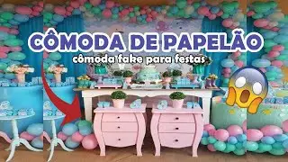 CÔMODA PROVENÇAL DE PAPELÃO PARA FESTAS/Priscila Peçanha