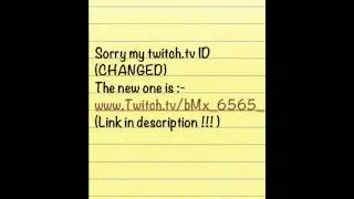 My new twitch tv name