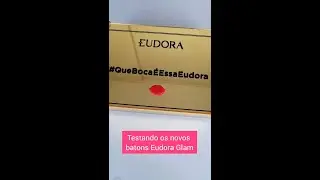 Testando novos batons Eudora Glam Microplastia #shorts #eudora #batommatte #eudoraglam #maquiagem
