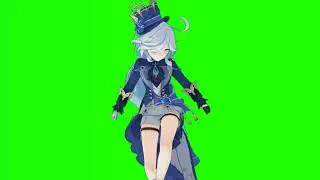 Furina Dance 1080p HD Green Screen