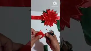 Como hacer una Noche buena Eterna de Listón parte 1 / How to make Poinsertia