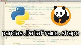 Pandas shape Python tutorial: pandas.Dataframe.shape