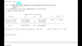 ANOVA in STATA || One-Way ANOVA & Kruskal-Wallis test in STATA || CRD and RBD ||Tutorial 6 of 4