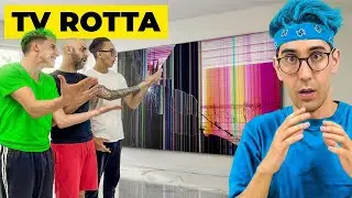 I JOKE I BROKE the GIANT STREAM HOUSE TV (100 INCHES)