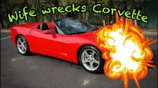 Wrecked C6 corvette fixed