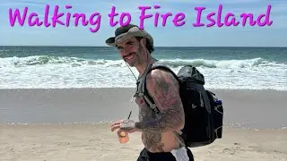 Walking  to Fire Island