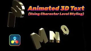 3D Text Animation - Davinci Resolve 17/18