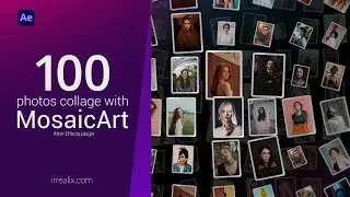 100 photos collage with MosaicArt tutorial.