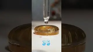How Many Drops of Water Will Fit On a 20 Cent Coin? 