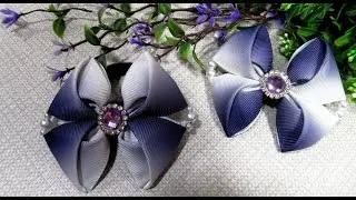 LAZOS PARA NIÑAS, HERMOSA DECORACIÓN PARA EL PELO. Manualidades de cinta  / Бантики для девочек.