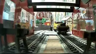 View from the engine shed on the 2' x 6' 00 gauge layout