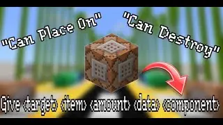 How to use Component method in Minecraft PE| Can Place on | Can Destroy