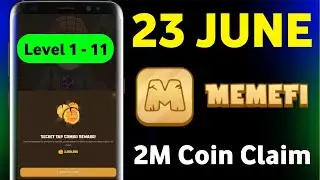 Level 1-11 - Memefi Secret Reward Combo | Memefi 2M Coins Code | Memefi Secret Code 100% Working