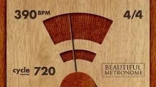 390 BPM 4/4 Wood Metronome HD