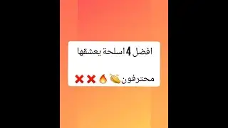 افضل 4 اسلحة يعشقها محترفون .