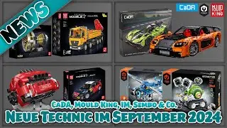 Neue Technic im September 2024 - CaDA, Mould King, Onebot und mehr!