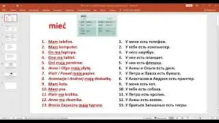 Польский глагол ИМЕТЬ и примеры использования. CZASOWNIK mieć. Język polski.