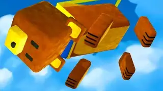 Медведь Super Bear Adventure и Баги #48 Полет на бумажном самолете в Бимотепской Пустыни - пурумчата