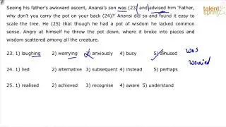 Cloze Test | Additional Example - 2 | Cloze Passage | Fill in the Blank | English | TalentSprint