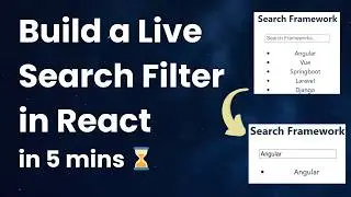 Build a Search Filter in React in 5 minutes! (Beginner Friendly) 🔍 